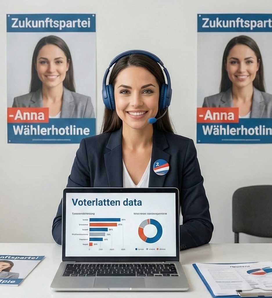 KI-Telefon-Assistentin für Parteien und Wahlkampf